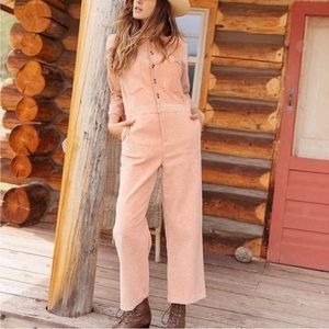 Rare! Christy Dawn painter jumpsuit pink corduroy